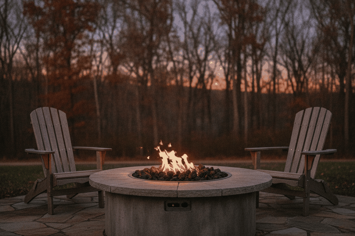 The 7 Best Propane Fire Pits and Fire Tables (2026): best propane fire pit in an autumn garden setting