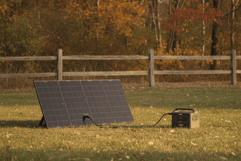 The 7 Best Solar Generators (2026): best solar generator in an autumn garden setting