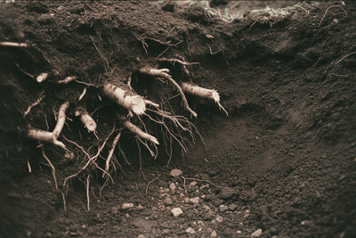 Woody roots chopped through in the wall of a freshly dug hole. Spear Head Spade vs Root Slayer: An Honest Comparison