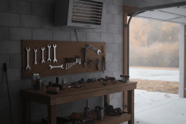 The 7 Best Garage Heaters (2026), Priced Per BTU: best garage heater in an autumn garden setting
