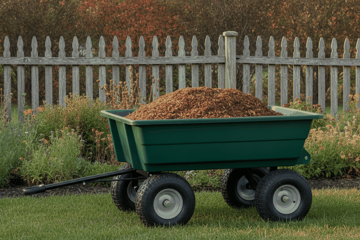The 7 Best Garden Carts for Hauling (2026): best garden cart in an autumn garden setting
