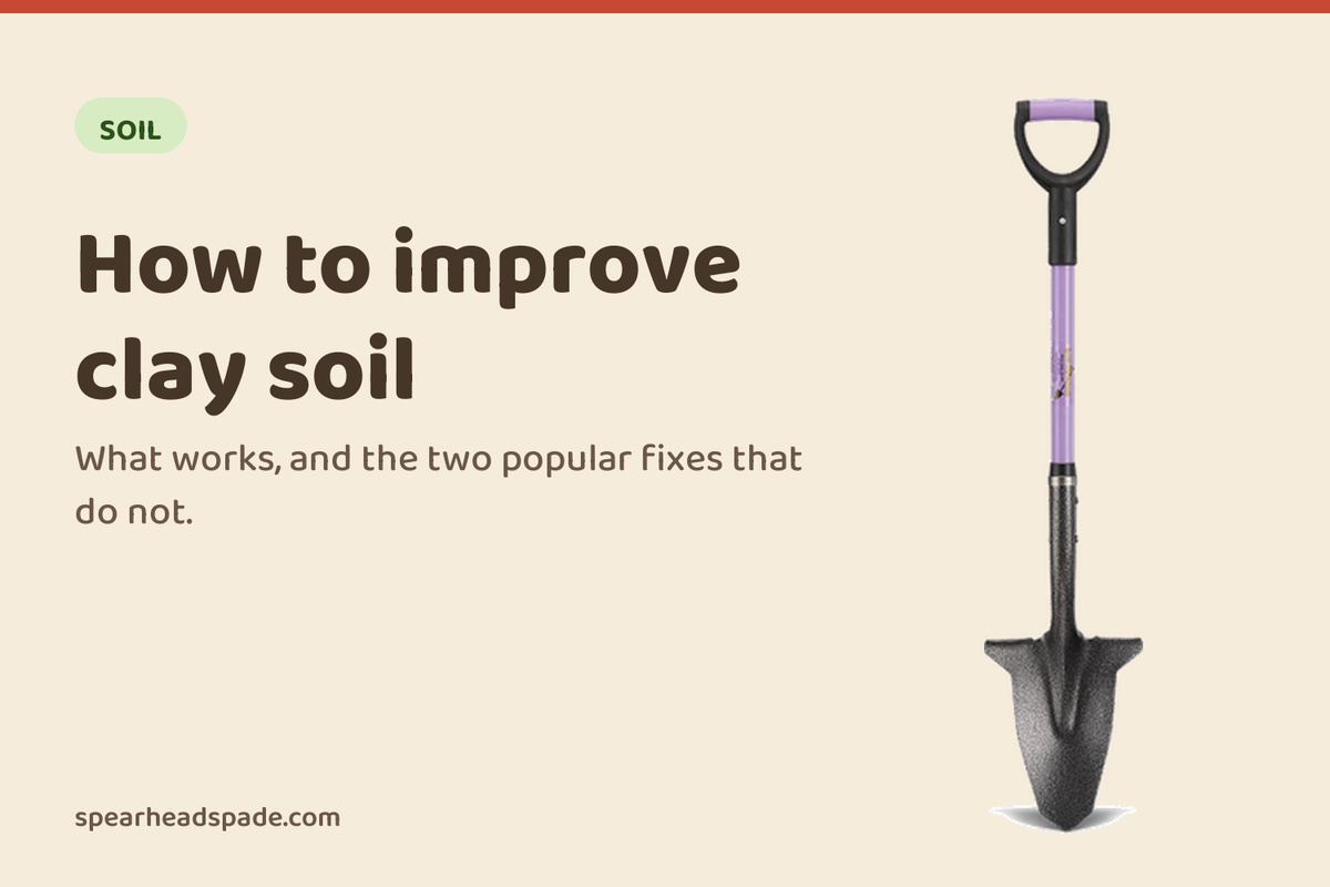 How to improve clay soil, from the Spear Head Spade garden guides