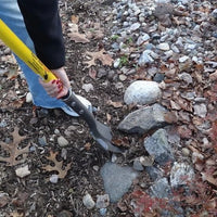 Spear Head Spade SHFD3 digging into rocky soil by hand