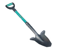Spear Head Spade SHFD3 40 inch garden spade with teal fiberglass handle and cushioned D-grip