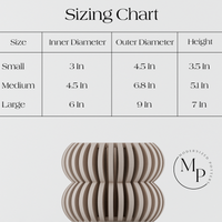Orchid Double Bubbles Planter size chart