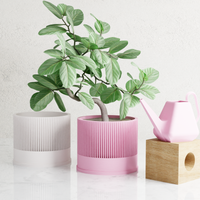 Sakura Planters in Pure White and Blush Pink