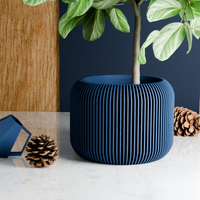 Orbis Planter in Navy Blue