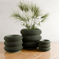 Triple Bubbles Planters in Muted Green, three sizes