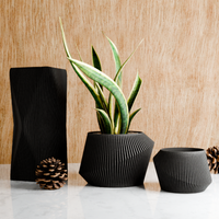 Urban Planters in Midnight Black, two sizes