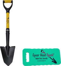 Spear Head Spade 30 inch Mini spade and garden kneeler gift set