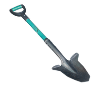 Spear Head Spade 40 inch D-Handle with teal handle and spearhead blade