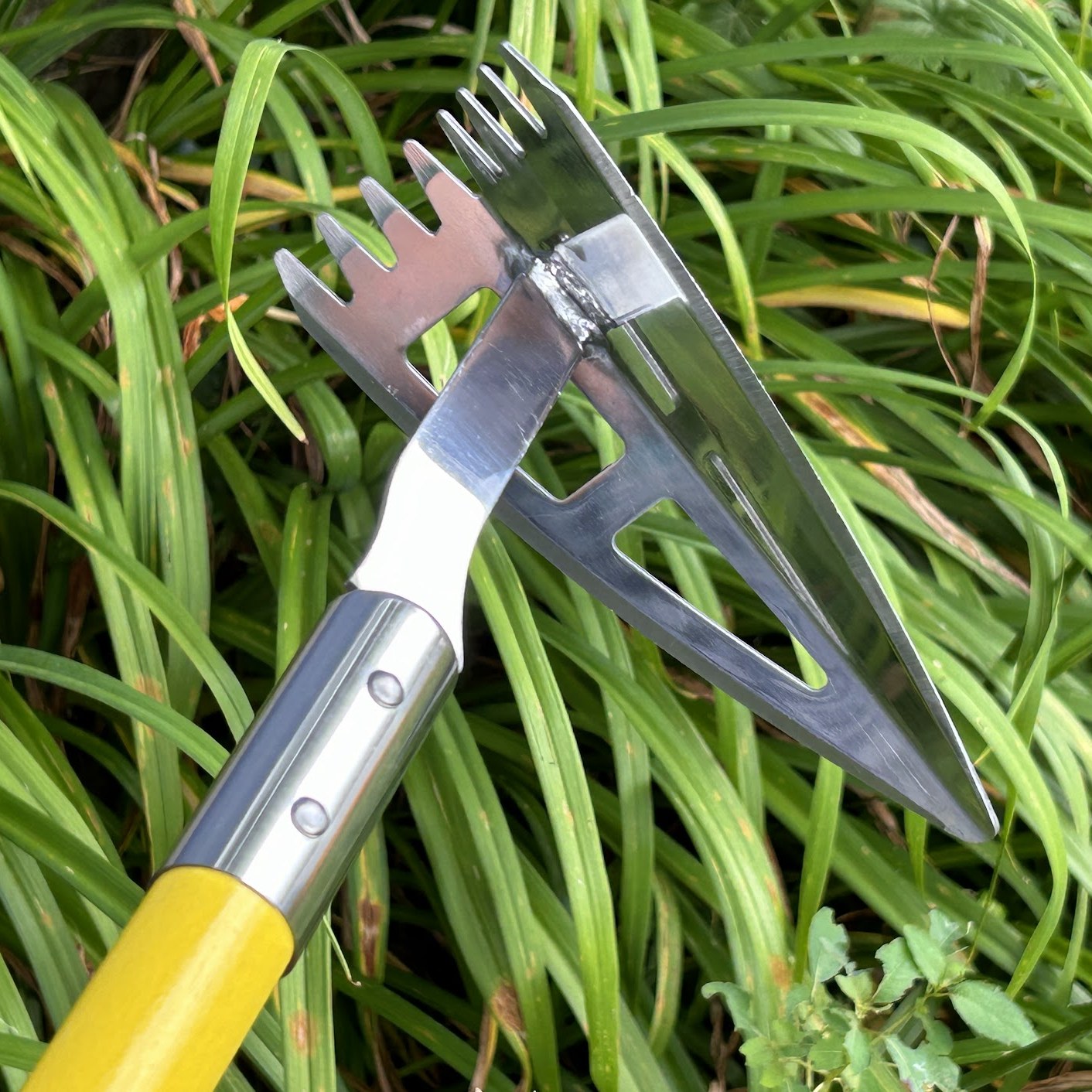 A stainless head on a handle that will not quit