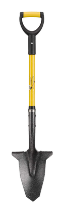 40 inch D-handle Spear Head Spade in yellow